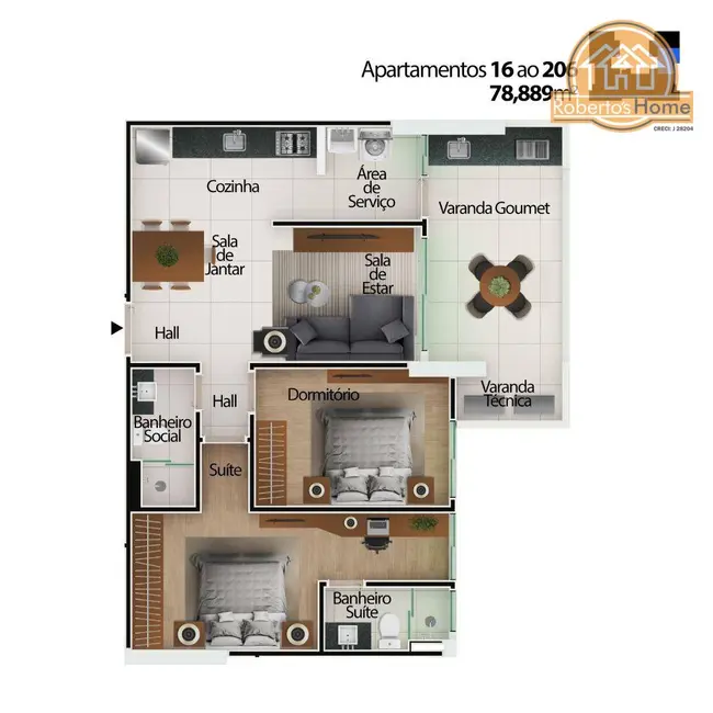 Foto 9 de Apartamento com 2 quartos à venda, 78m2 em Centro, Mongagua - SP