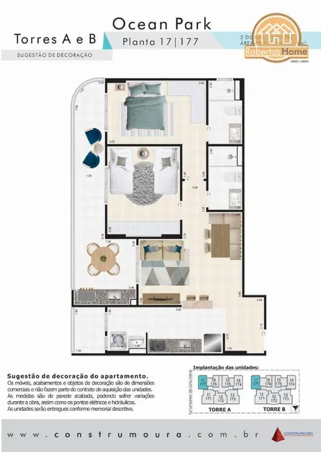Foto 5 de Apartamento com 2 quartos à venda, 80m2 em Ocian, Praia Grande - SP