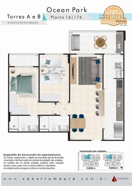 Foto 6 de Apartamento com 2 quartos à venda, 82m2 em Ocian, Praia Grande - SP