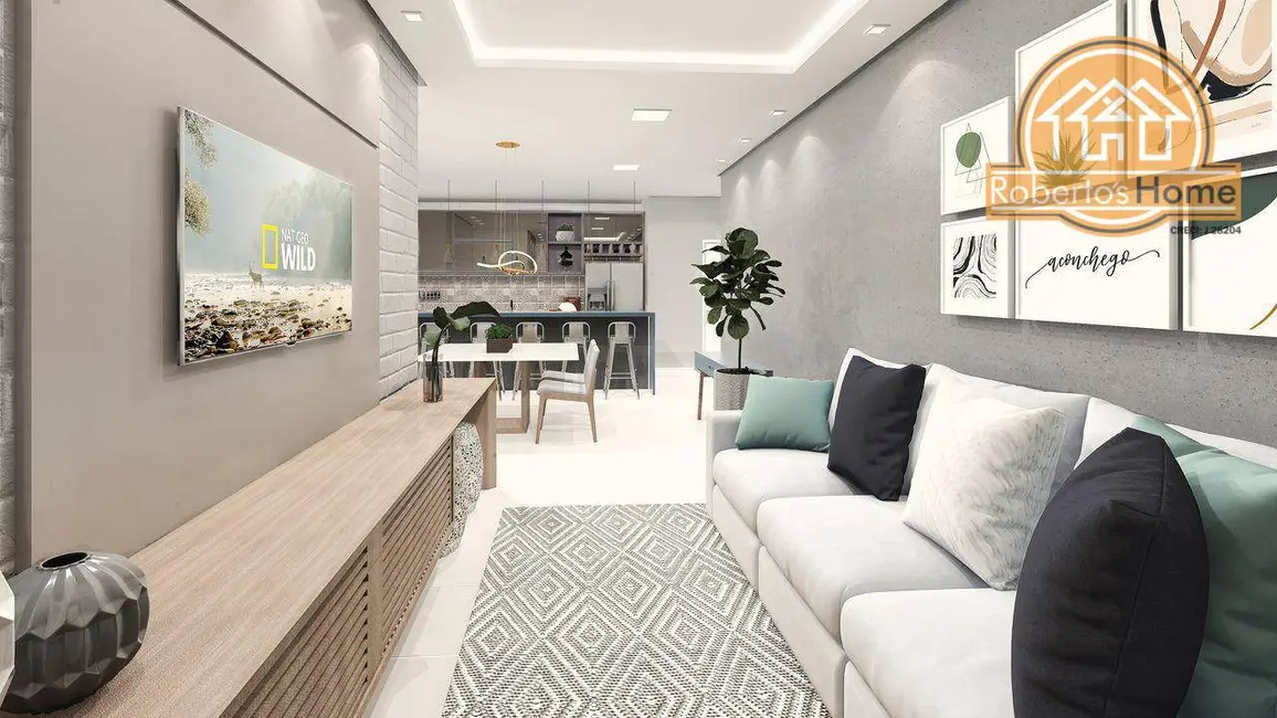Foto 1 de Apartamento com 2 quartos à venda, 82m2 em Ocian, Praia Grande - SP