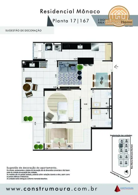 Foto 5 de Apartamento com 2 quartos à venda, 77m2 em Caiçara, Praia Grande - SP