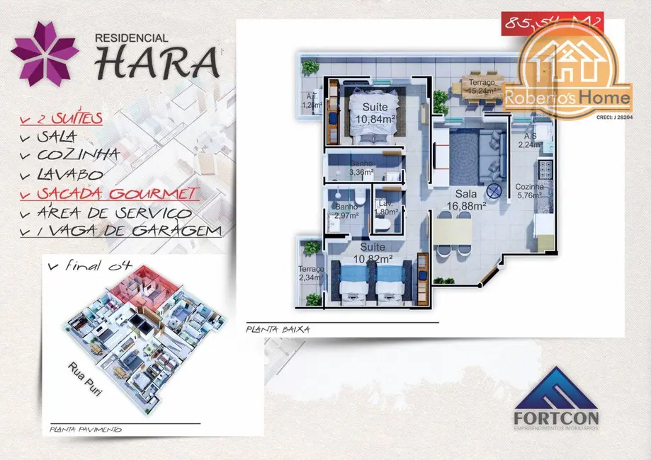 Foto 8 de Apartamento com 2 quartos à venda, 76m2 em Tupi, Praia Grande - SP