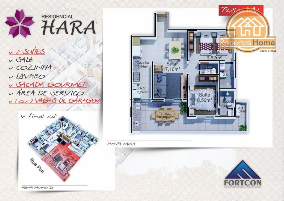 Foto 6 de Apartamento com 2 quartos à venda, 76m2 em Tupi, Praia Grande - SP