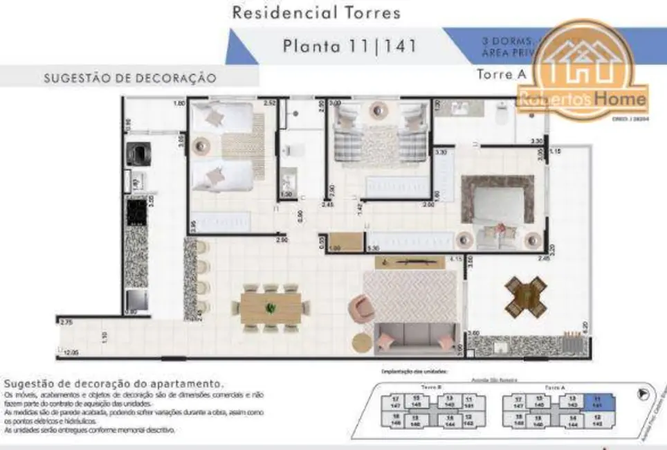 Apartamento com 3 quartos à venda, 111m2 em Praia Grande - SP - imagem 4 Foto 4 de Apartamento com 3 quartos à venda, 111m2 em Praia Grande - SP