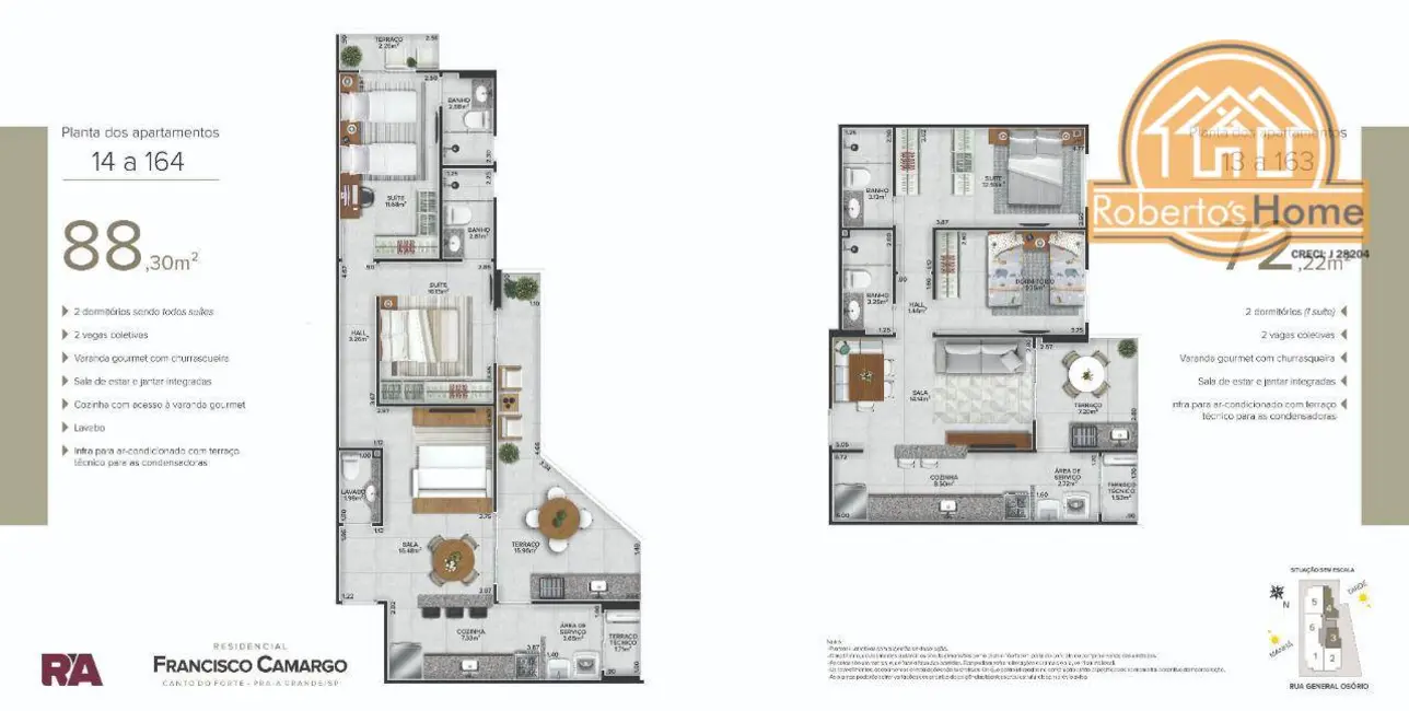 Apartamento com 2 quartos à venda, 72m2 em Canto do Forte, Praia Grande - SP - imagem 6 Foto 6 de Apartamento com 2 quartos à venda, 72m2 em Canto do Forte, Praia Grande - SP