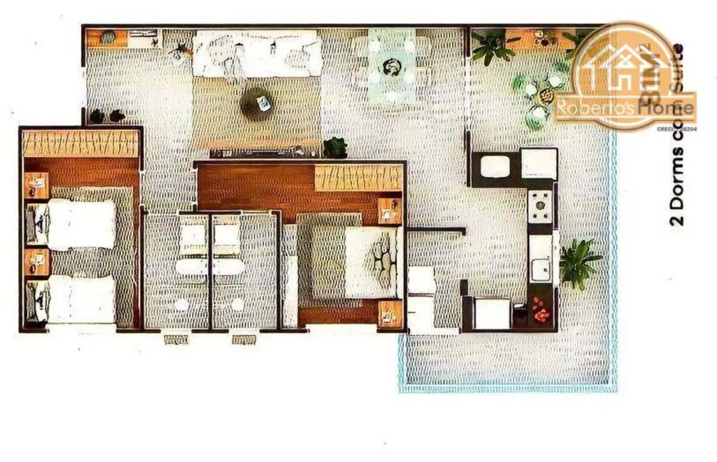 Foto 3 de Apartamento com 2 quartos à venda, 125m2 em Centro, Mongagua - SP