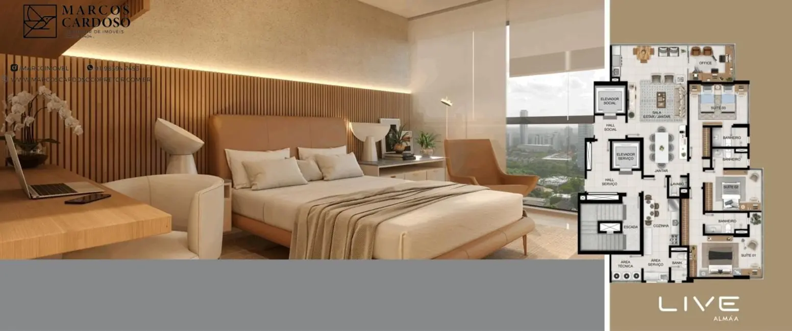 Foto 6 de Apartamento com 3 quartos à venda, 140m2 em São Brás, Belem - PA