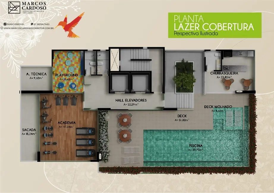 Apartamento com 2 quartos à venda, 72m2 em Batista Campos, Belem - PA - imagem 4 Foto 4 de Apartamento com 2 quartos à venda, 72m2 em Batista Campos, Belem - PA