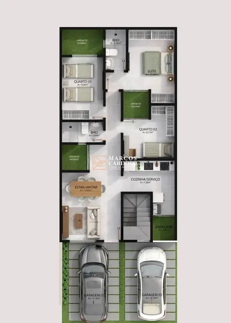 Foto 3 de Casa de Condomínio com 3 quartos à venda, 83m2 em Coqueiro, Belem - PA