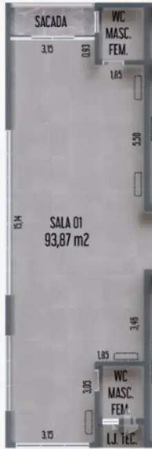 Foto 3 de Sala Comercial à venda e para alugar, 93m2 em Jardim Jorge Atalla, Jau - SP