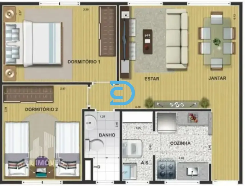 Foto 2 de Apartamento com 2 quartos à venda, 54m2 em Chácaras São Luís, Santana De Parnaiba - SP