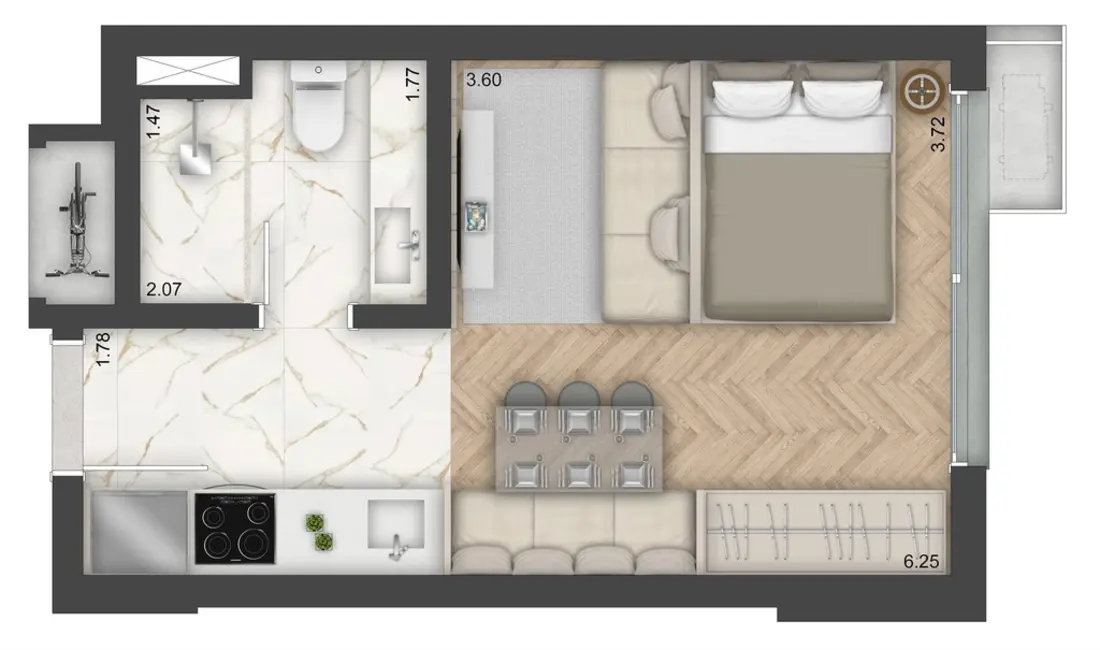 Foto 9 de Apartamento com 1 quarto à venda, 26m2 em Partenon, Porto Alegre - RS