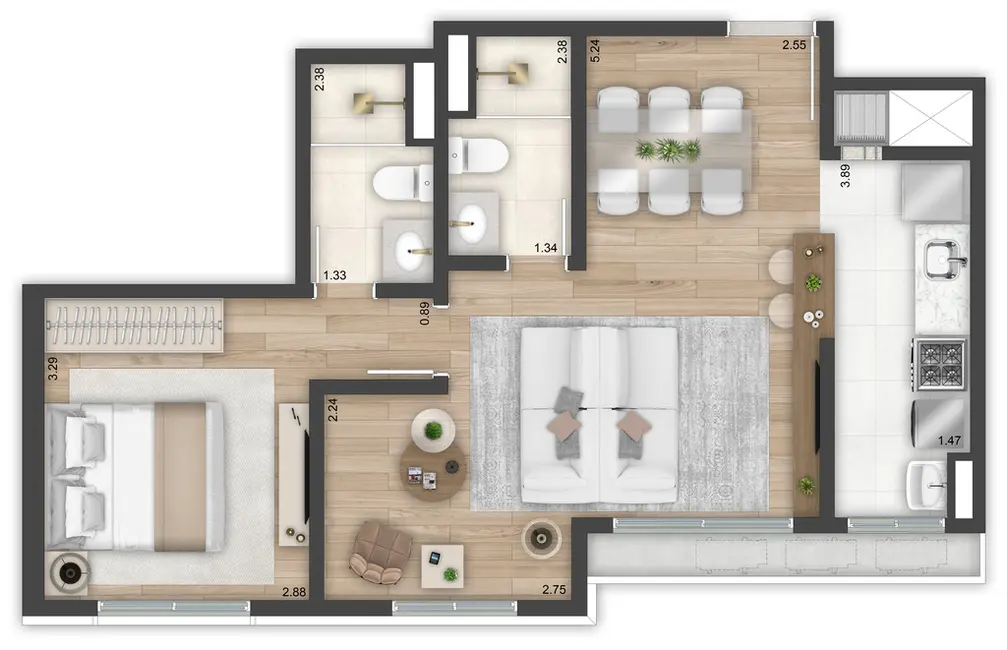 Foto 6 de Apartamento com 3 quartos à venda, 67m2 em São João, Porto Alegre - RS