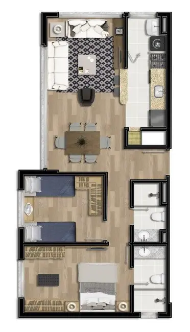 Foto 4 de Apartamento com 2 quartos à venda, 60m2 em Bom Fim, Porto Alegre - RS