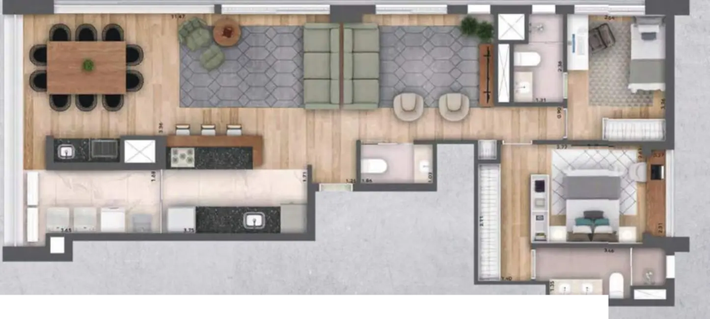 Cobertura com 3 quartos à venda, 211m2 em Perdizes, São Paulo - SP - imagem 4 Foto 4 de Cobertura com 3 quartos à venda, 211m2 em Perdizes, São Paulo - SP