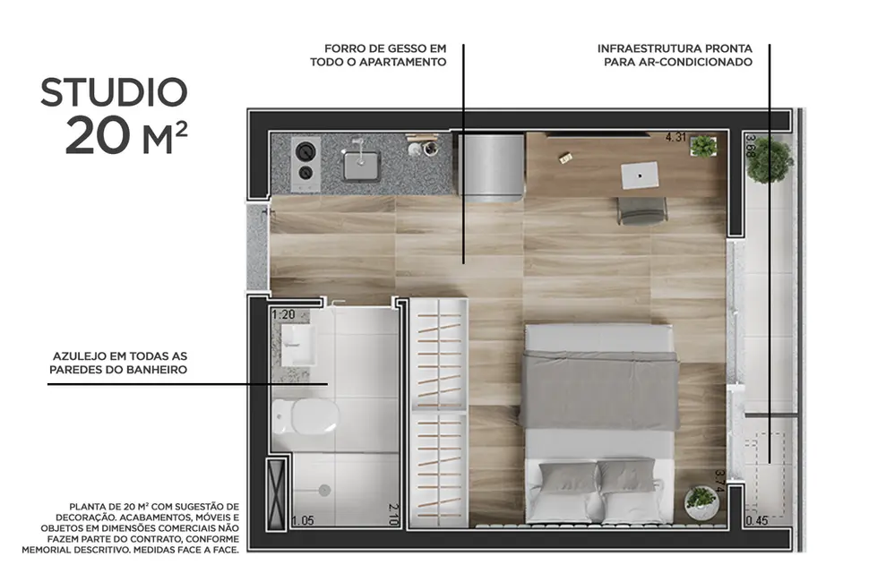 Foto 5 de Apartamento com 1 quarto à venda, 35m2 em República, São Paulo - SP