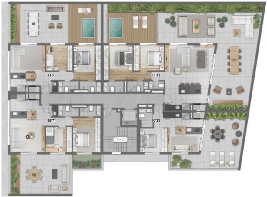 Apartamento com 2 quartos à venda, 69m2 em Boa Vista, Porto Alegre - RS - imagem 6 Foto 6 de Apartamento com 2 quartos à venda, 69m2 em Boa Vista, Porto Alegre - RS