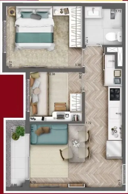 Foto 4 de Apartamento com 1 quarto à venda, 27m2 em Perdizes, São Paulo - SP