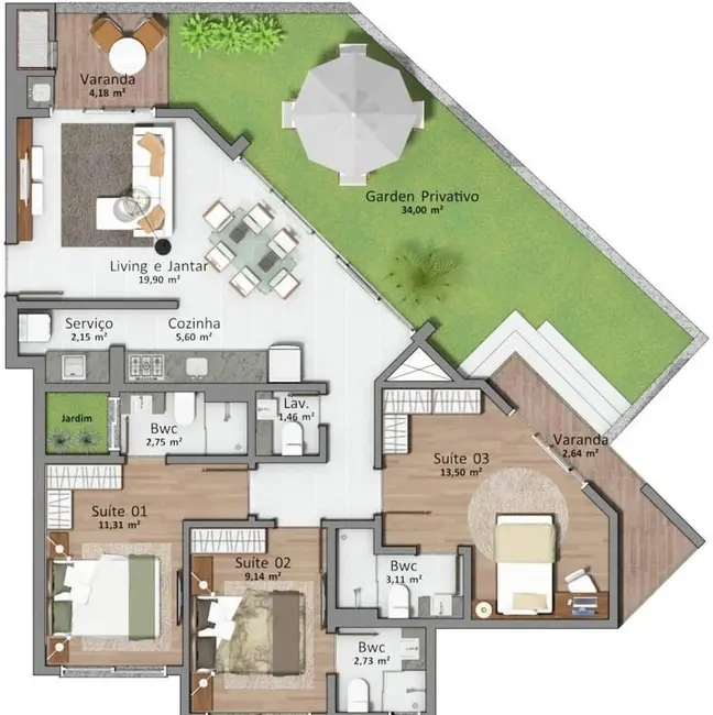 Foto 8 de Apartamento com 3 quartos à venda, 101m2 em Santo Antônio de Lisboa, Florianopolis - SC