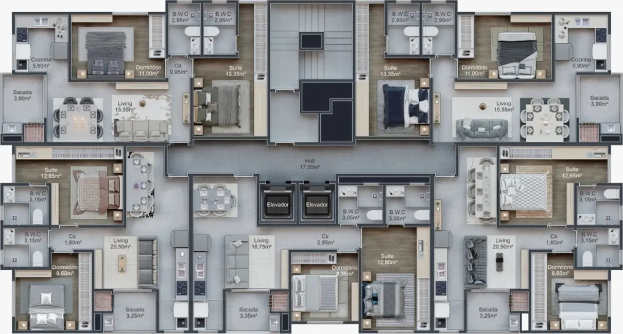 Foto 8 de Apartamento com 2 quartos à venda, 67m2 em Itapema - SC