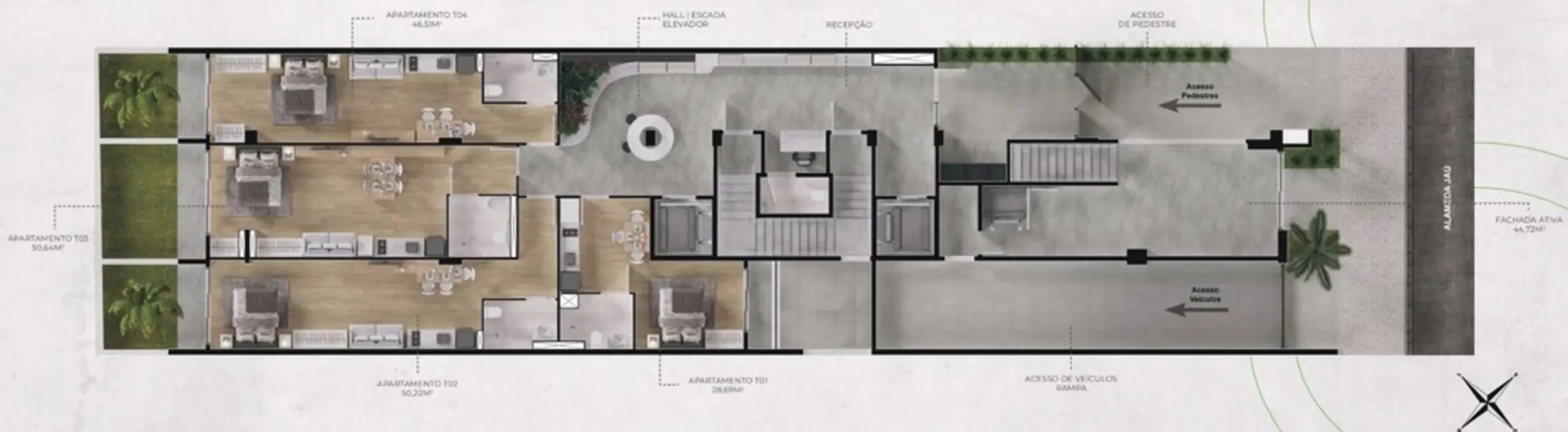 Apartamento com 1 quarto à venda, 46m2 em Jardins, São Paulo - SP - imagem 7 Foto 7 de Apartamento com 1 quarto à venda, 46m2 em Jardins, São Paulo - SP