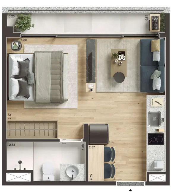 Apartamento com 1 quarto à venda, 28m2 em Centro, São Paulo - SP - imagem 6 Foto 6 de Apartamento com 1 quarto à venda, 28m2 em Centro, São Paulo - SP