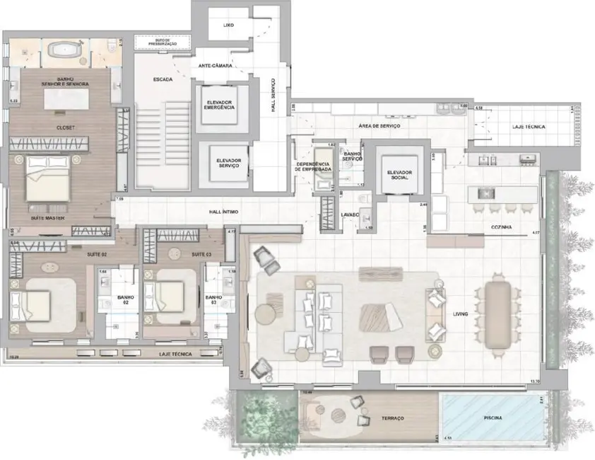 Foto 36 de Apartamento com 4 quartos à venda, 300m2 em Setor Marista, Goiania - GO