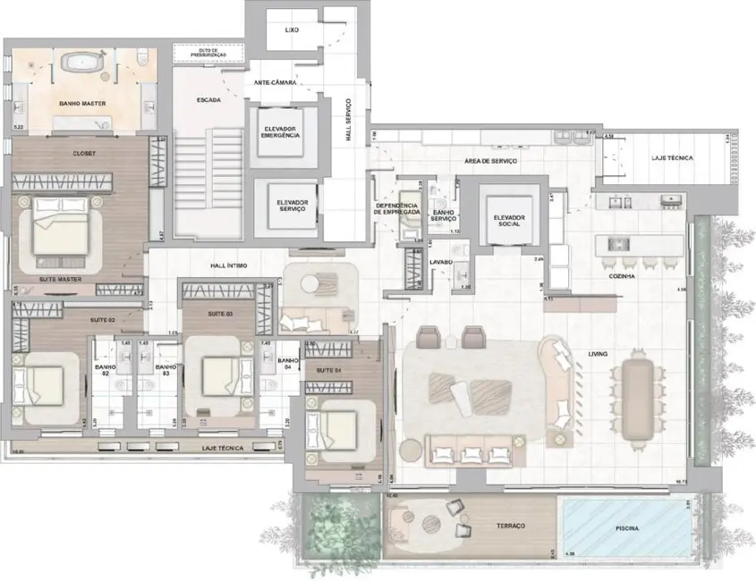 Foto 33 de Apartamento com 4 quartos à venda, 300m2 em Setor Marista, Goiania - GO