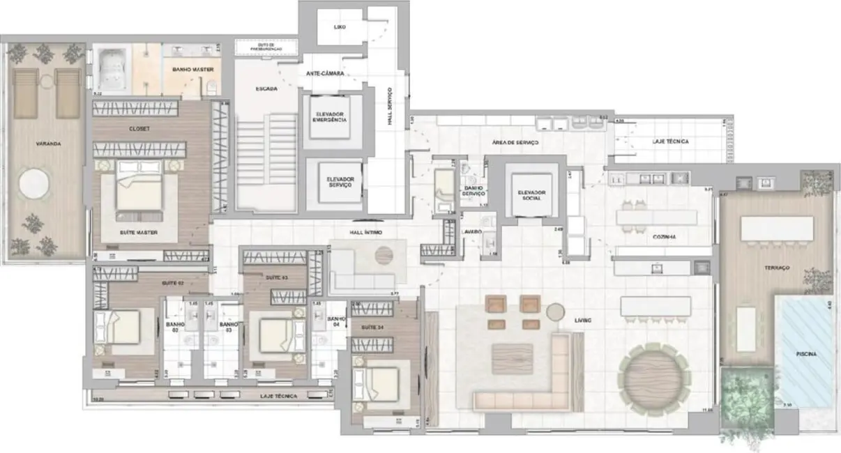 Foto 41 de Apartamento com 4 quartos à venda, 300m2 em Setor Marista, Goiania - GO