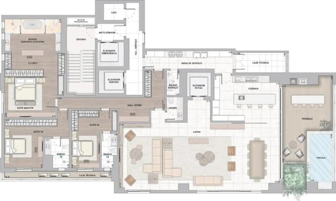 Foto 39 de Apartamento com 4 quartos à venda, 300m2 em Setor Marista, Goiania - GO