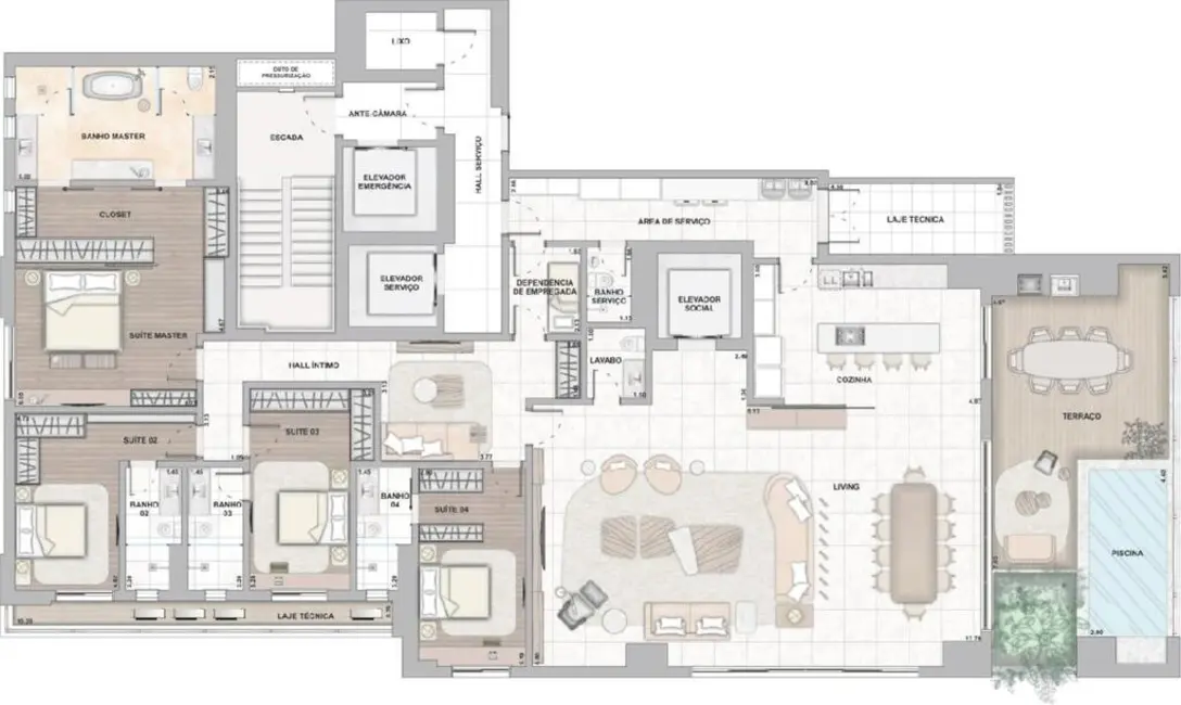 Foto 38 de Apartamento com 4 quartos à venda, 300m2 em Setor Marista, Goiania - GO