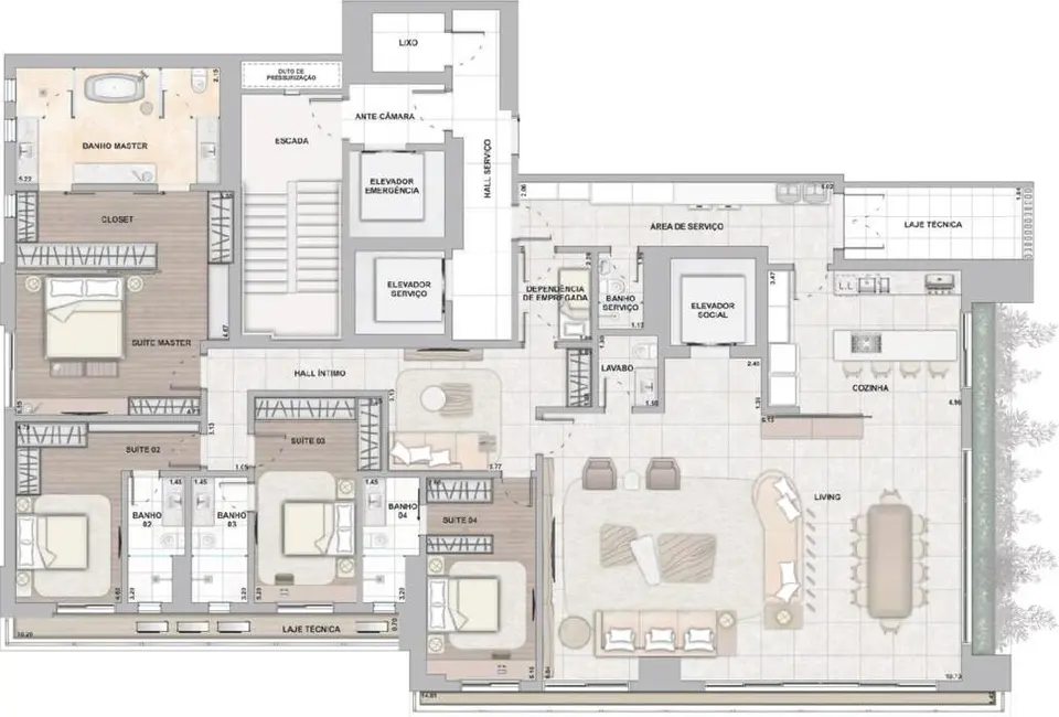 Foto 34 de Apartamento com 4 quartos à venda, 300m2 em Setor Marista, Goiania - GO