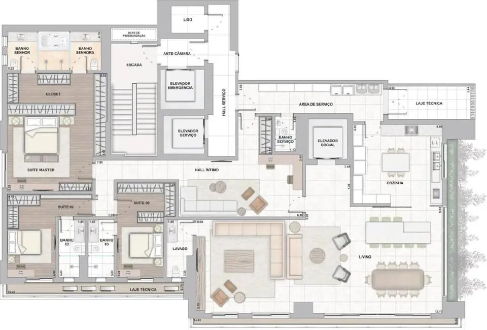 Foto 35 de Apartamento com 4 quartos à venda, 300m2 em Setor Marista, Goiania - GO