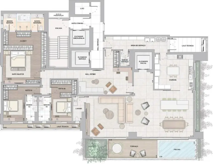 Foto 37 de Apartamento com 4 quartos à venda, 300m2 em Setor Marista, Goiania - GO