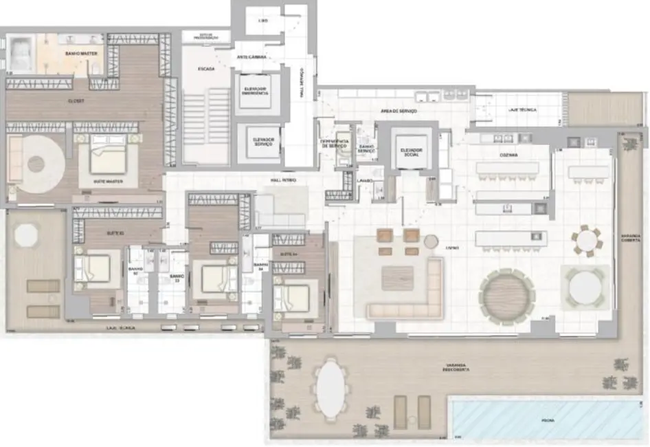 Foto 43 de Apartamento com 4 quartos à venda, 300m2 em Setor Marista, Goiania - GO