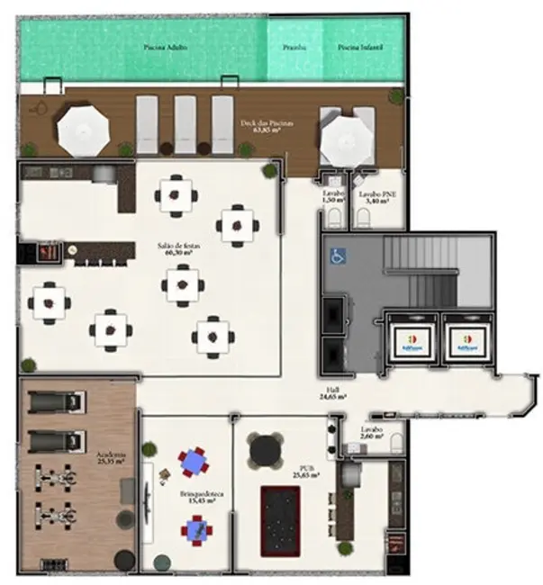Foto 9 de Apartamento com 3 quartos à venda, 93m2 em Meia Praia, Itapema - SC