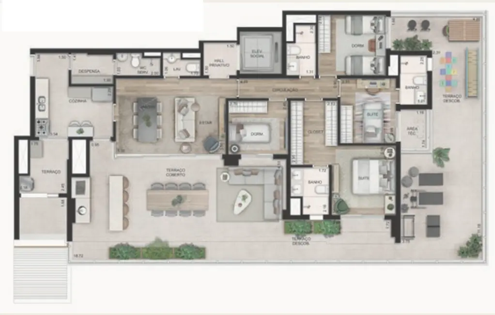 Foto 6 de Apartamento com 4 quartos à venda, 156m2 em Perdizes, São Paulo - SP