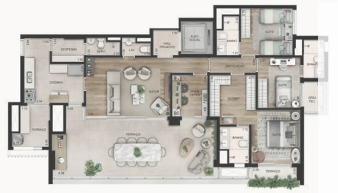 Foto 4 de Apartamento com 4 quartos à venda, 156m2 em Perdizes, São Paulo - SP