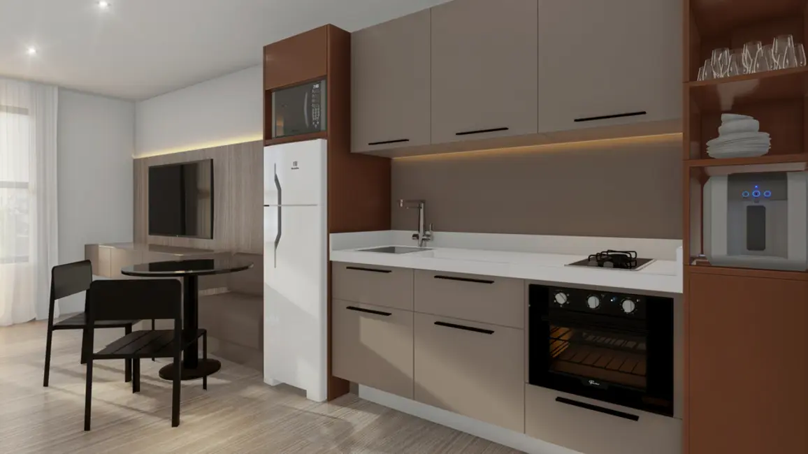 Foto 4 de Apartamento com 1 quarto à venda, 31m2 em Cristo Rei, Curitiba - PR