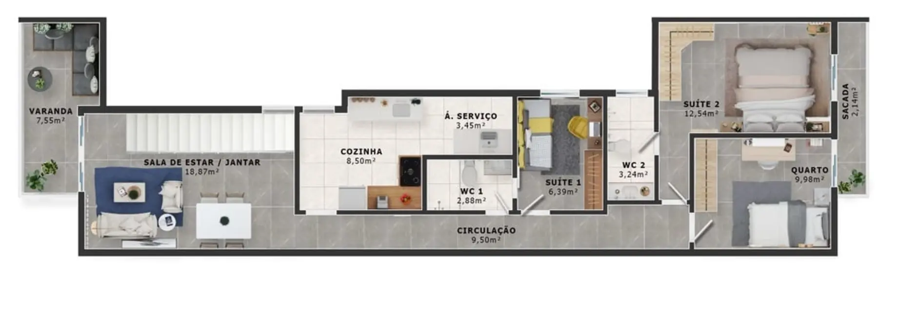 Apartamento com 3 quartos à venda, 91m2 em Jardim Vinte e Cinco de Agosto, Duque De Caxias - RJ - imagem 8 Foto 8 de Apartamento com 3 quartos à venda, 91m2 em Jardim Vinte e Cinco de Agosto, Duque De Caxias - RJ