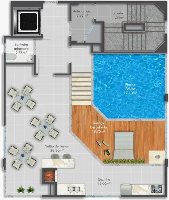 Foto 7 de Apartamento com 3 quartos à venda, 95m2 em Porto Belo - SC