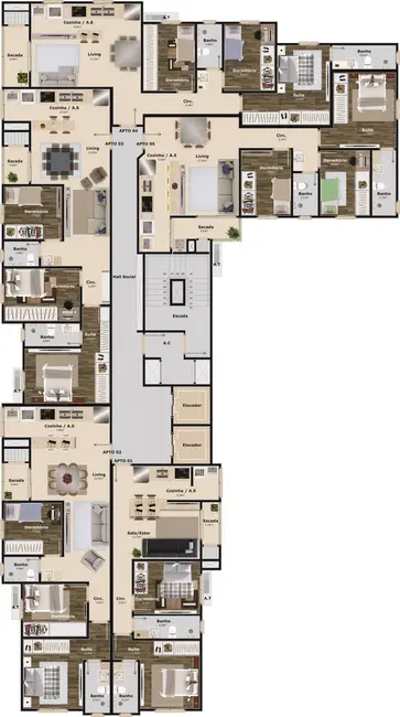 Foto 7 de Apartamento com 3 quartos à venda, 80m2 em Itajai - SC