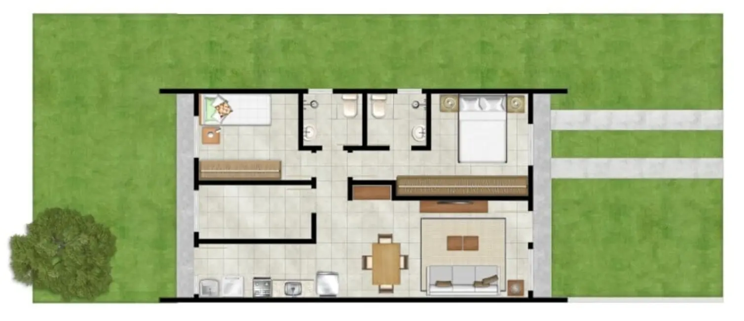 Foto 9 de Casa de Condomínio com 2 quartos à venda, 60m2 em Guaiba - RS