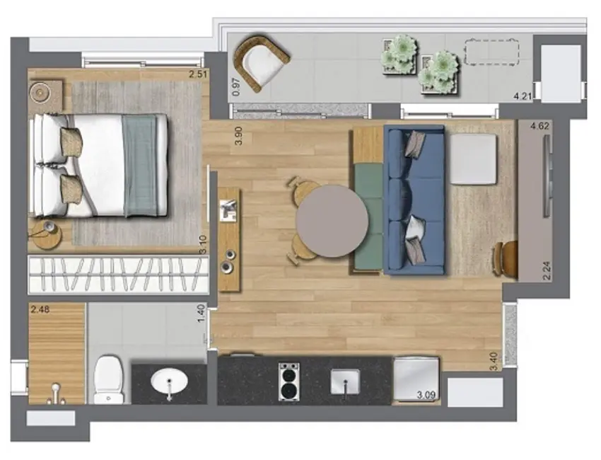 Apartamento com 2 quartos à venda, 42m2 em Butantã, São Paulo - SP - imagem 8 Foto 8 de Apartamento com 2 quartos à venda, 42m2 em Butantã, São Paulo - SP