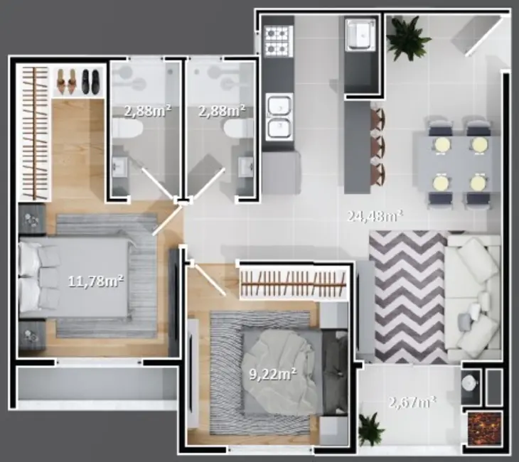 Apartamento com 2 quartos à venda, 98m2 em Nações, Balneario Camboriu - SC - imagem 9 Foto 9 de Apartamento com 2 quartos à venda, 98m2 em Nações, Balneario Camboriu - SC