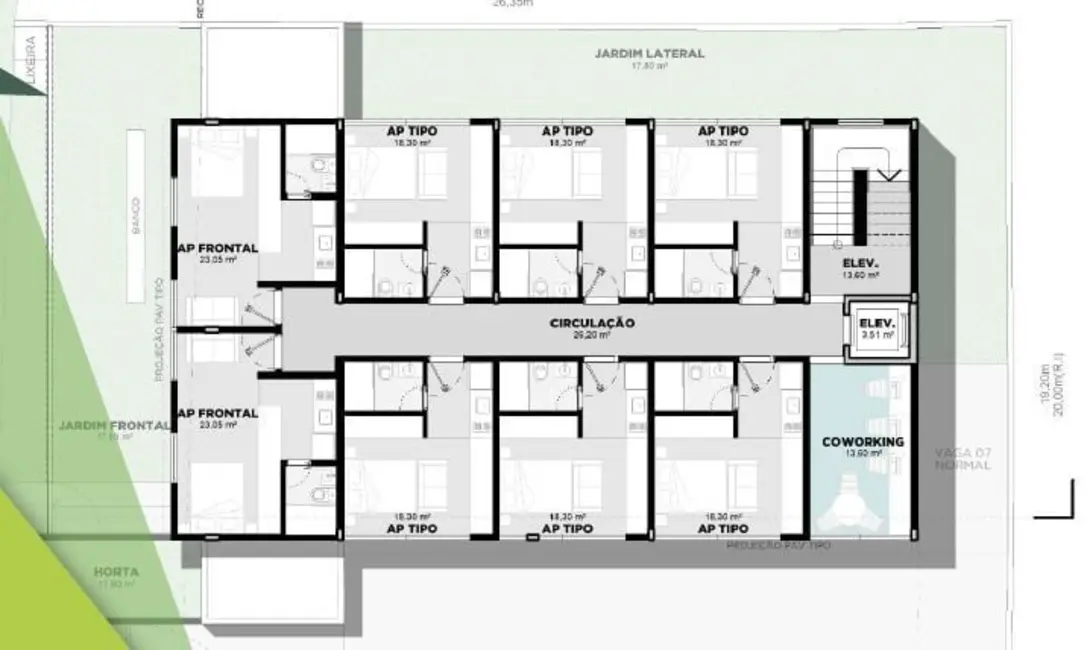 Foto 7 de Apartamento com 1 quarto à venda, 19m2 em Cajuru, Curitiba - PR