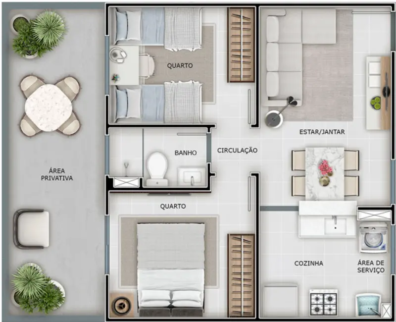 Apartamento com 2 quartos à venda, 42m2 em Jardim Nova Esperança, Goiania - GO - imagem 8 Foto 8 de Apartamento com 2 quartos à venda, 42m2 em Jardim Nova Esperança, Goiania - GO