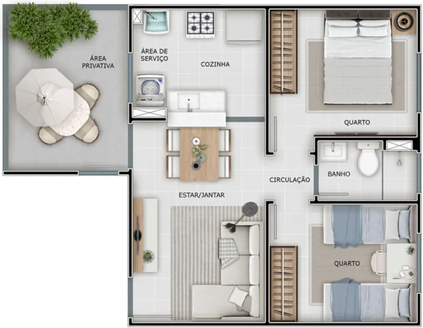 Apartamento com 2 quartos à venda, 42m2 em Jardim Nova Esperança, Goiania - GO - imagem 9 Foto 9 de Apartamento com 2 quartos à venda, 42m2 em Jardim Nova Esperança, Goiania - GO