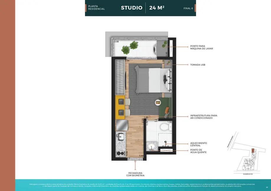 Foto 6 de Apartamento com 2 quartos à venda, 60m2 em Higienópolis, São Paulo - SP