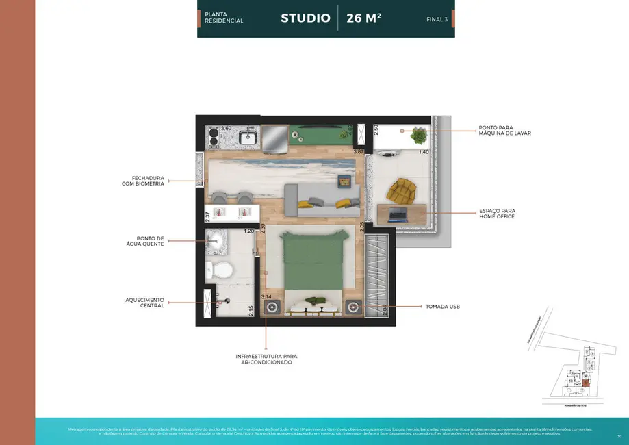 Foto 8 de Apartamento com 2 quartos à venda, 60m2 em Higienópolis, São Paulo - SP
